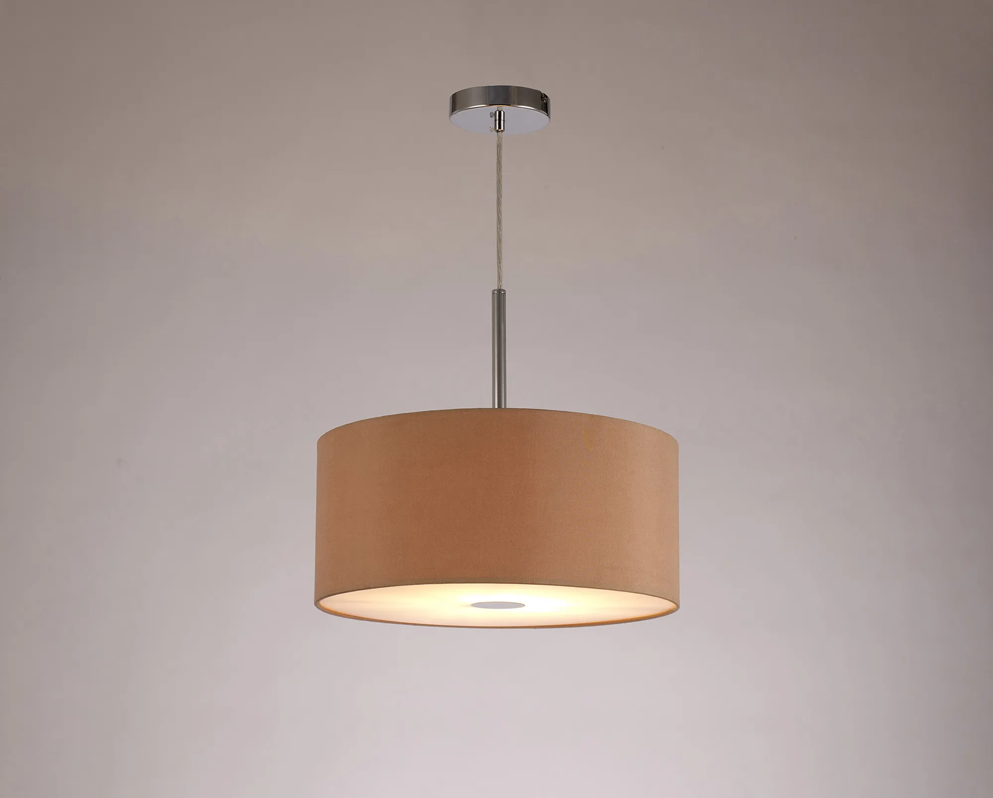 Baymont 40cm Pendant 1 Light Polished Chrome, Antique Gold/Ruby, Frosted Diffuser DK0140  Deco Baymont CH AG